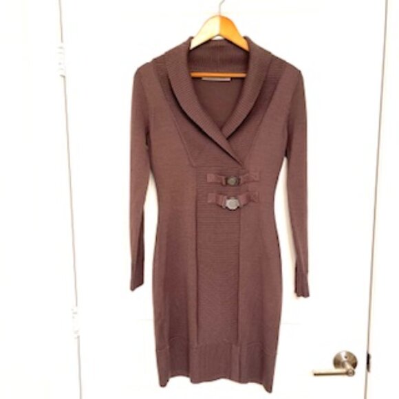 Marc New York by Andrew Marc Wool-Blend sweater Dress Taupe - Picture 1 of 10